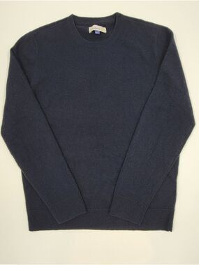 Artefact 100% Cashmere Crew Neck Pullover Sweater Men's Large Navy Blue